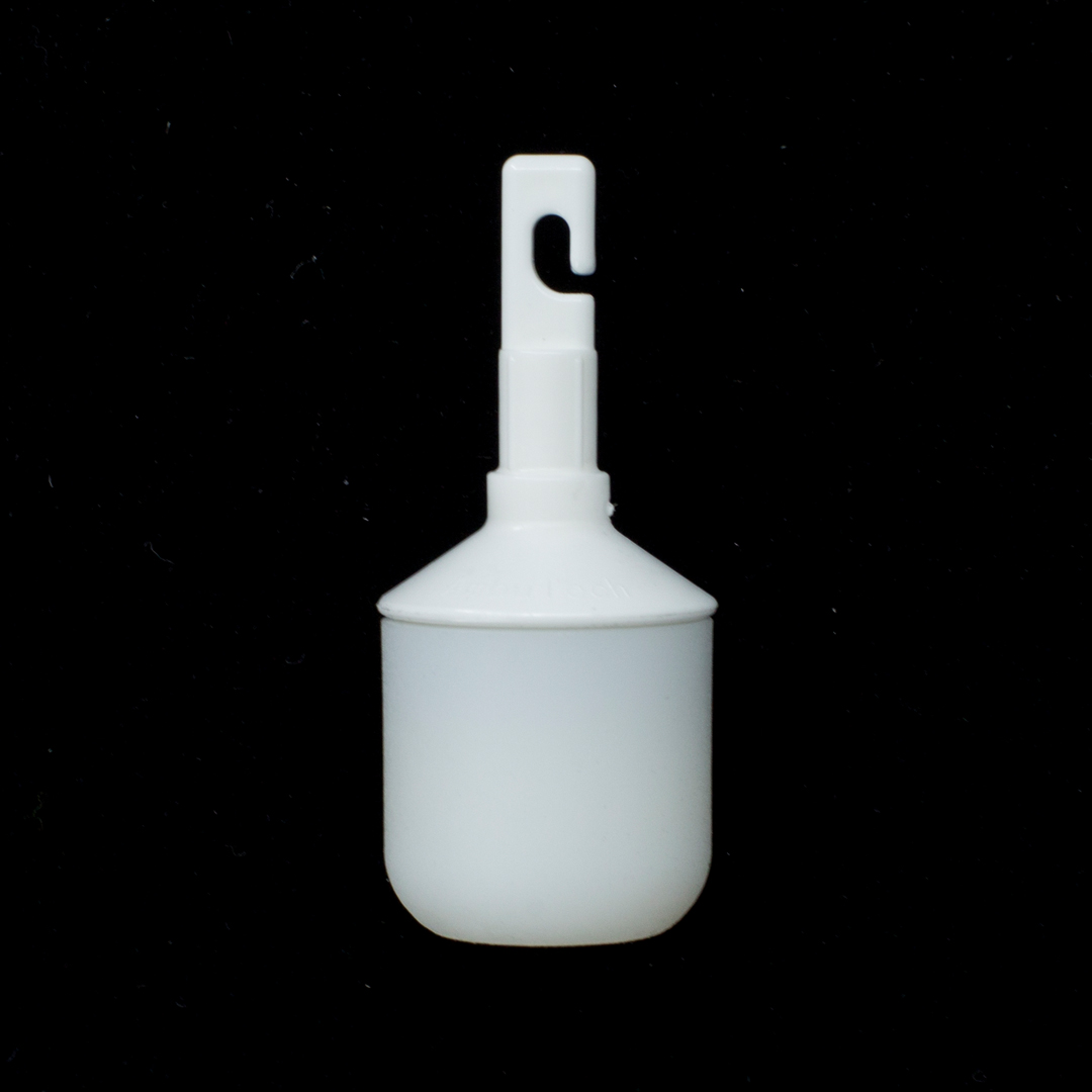 White roller tip with hook style for a cane
