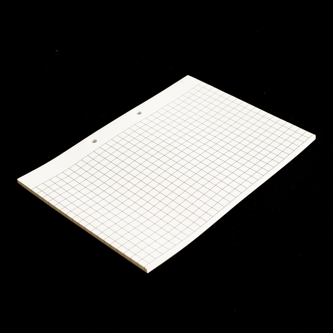 A writing page with grid guides