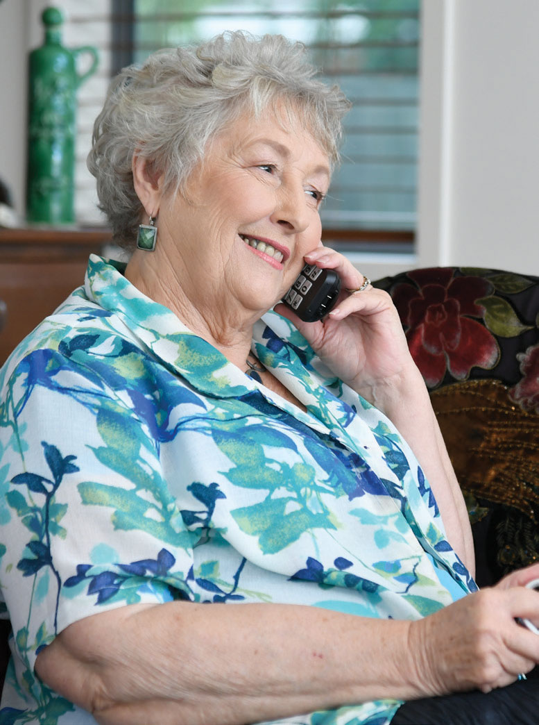 Jenny talking on the phone