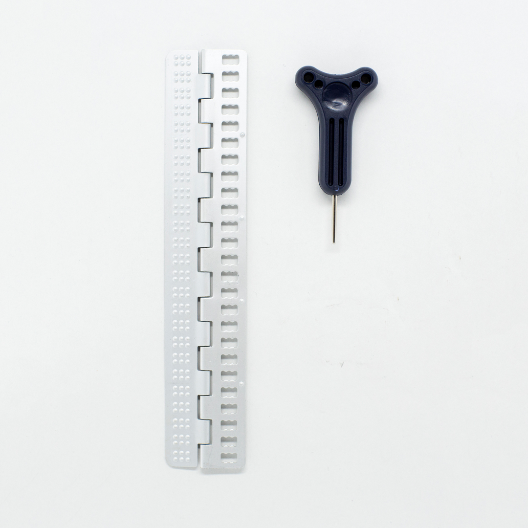 Metal braille slate with stylus