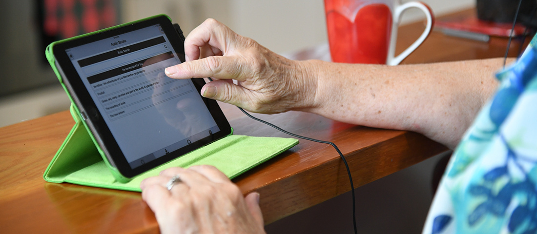 Our client using ipad